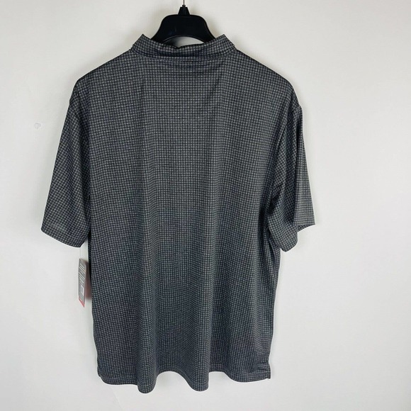 New PGA TOUR Mens Sz XXL Grey Checkered Polo Shirt Stretch NWT - Picture 6 of 8